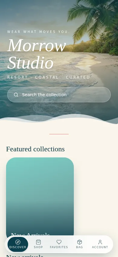 Boutique Retail app design model preview
